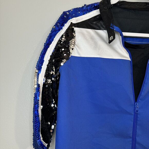 Weissam Child XL 3 Pcs Hip Hop Dance Costume Jacket Pants Bartlett Bra Sequins - Picture 5 of 16